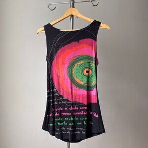 ☀️ Y2K Desigual Black Graphic T-Shirt – Size S